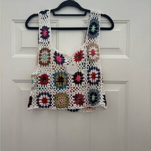 NEW! Vici Pink and Red Cropped Sleeveless Tank Top